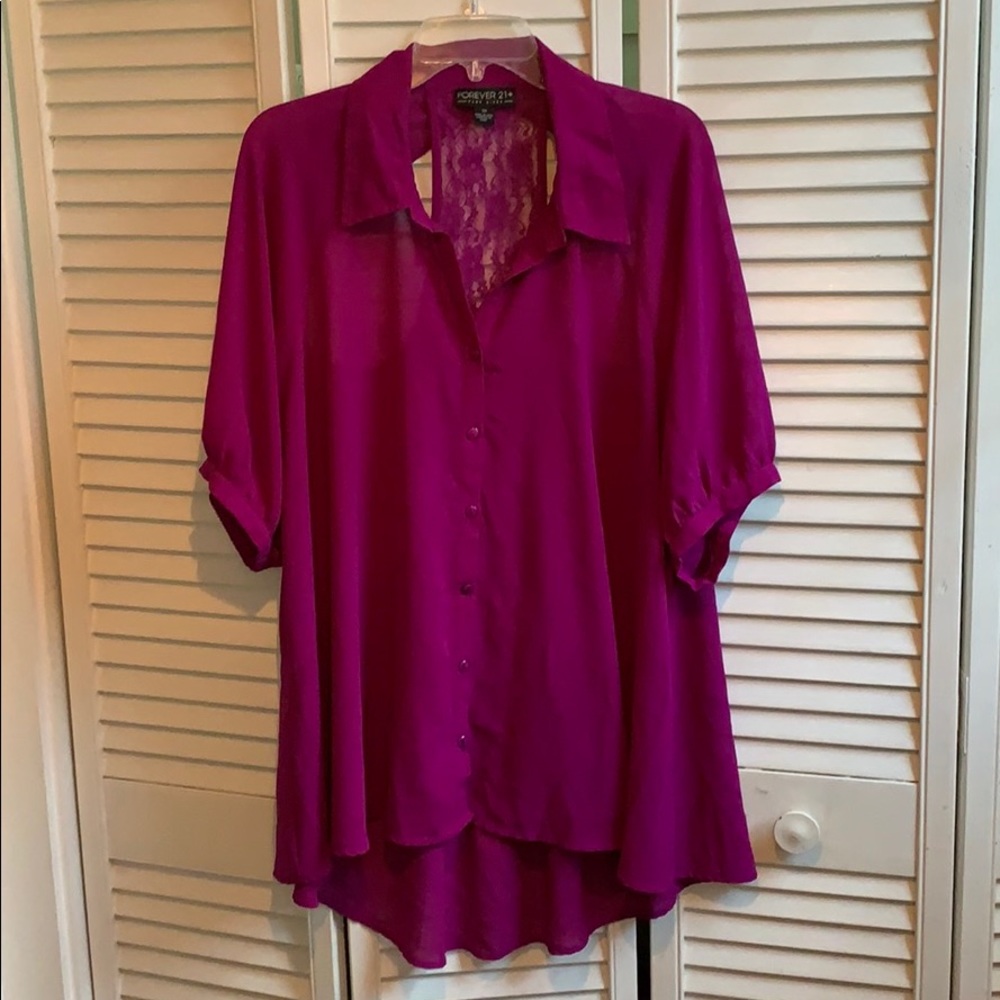 Purple Forever21 Blouse